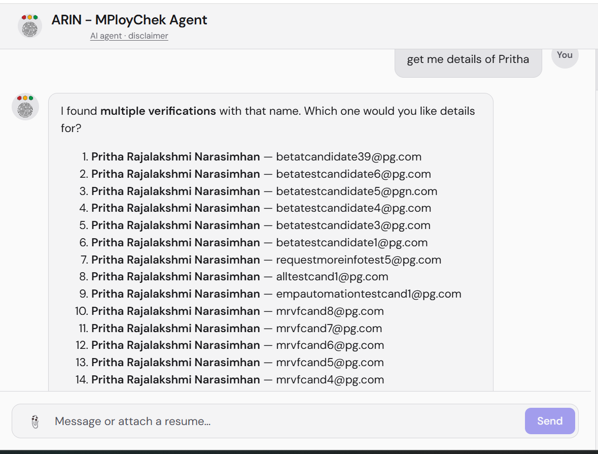 ARIN – MPloyChek Agent screen 3